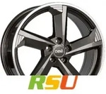 DBV Torino III anthrazit gl&auml;nzend poliert 8x19 ET55 - LK5/108 ML70.1 Alufelge grau