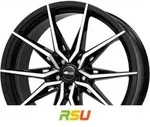 Brock B42 schwarz front-poliert 8.5x20 ET35 - LK5/120 ML66.6 Alufelge schwarz