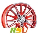 CMS C23 diamond red gloss 6x15 ET32 - LK4/108 ML65.1 Alufelge rot