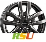 Borbet CW5 mistral anthracite glossy 6x16 ET68 - LK5/130 ML78.1 Alufelge grau