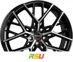 Borbet BY black polished glossy 8x18 ET30 - LK5/112 ML66.7 Alufelge schwarz