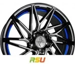 Keskin KT20 Future black painted blue inside 8x18 ET30 - LK5/112 ML72.6 Alufelge