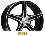 Axxion AX7 schwarz hochglanzpoliert 8.5x19 ET32 - LK5/112 ML72.6 Alufelge schwarz