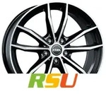 Rial X12 diamant-schwarz frontpoliert 8x19 ET47 - LK5/112 ML66.5 Alufelge schwarz