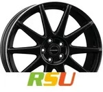 Borbet GTX black rim polished matt 8x19 ET50 - LK5/112 ML66.5 Alufelge schwarz