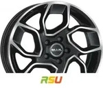 Mak Express black mirror 6.5x16 ET45 - LK5/114.3 ML66.1 Alufelge schwarz