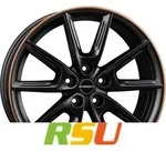 Borbet LX18 black matt rim copper 8x18 ET48 - LK5/112 ML66.6 Alufelge kupfer