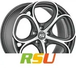 MSW MSW 82 gun metal poliert 8x18 ET29 - LK5/120 ML72.56 Alufelge grau