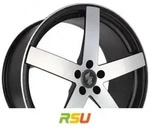 Etabeta Uros black matt full polished 8.5x19 ET45 - LK5/130 ML71.6 Alufelge...