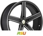 Etabeta Uros S black matt face lip 9x20 ET42 - LK5/112 ML78.1 Alufelge schwarz
