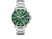 Emporio Armani Uhren - Chronograph Stainless Steel Watch - Gr. unisize - in Silber -