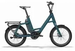 QiO Compact P5 R&uuml;cktrittnabe 545 Wh E-Kompaktrad 20" petrol blue matt 48 cm