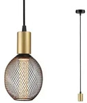 Paulmann 71134 Pendelleuchte Ravi IP44 E27 max. 60W Schwarz matt/Gold