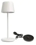 Deko-Light LED Akkuleuchte Canis Mini 2,3W 110lm 2200/3000K Wei&szlig; Dimmbar 3.7...