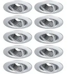 Paulmann 92116 Einbauleuchte 10er-Pack schwenkbar rund 90mm 30&deg; GU10 max....