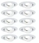 Paulmann 99995 LED Einbauleuchte 3-Step-Dim 10er-Pack schwenkbar 70&deg; 10x4,8W