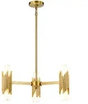 Elstead Lighting Marvele Kronleuchter 6-flammig Messing antik Opalglas