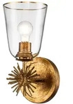 Elstead Lighting Staring Wandleuchte 1-flammig Gold antik Klarglas