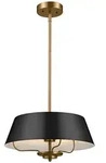 Elstead Lighting Luella Duo-Mount Pendelleuchte 3-flammig Schwarz Messing