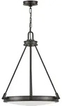 Elstead Lighting Collier 4-flammige Pendelleuchte Schwarzoxid/Glas 543mm