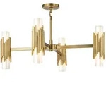 Elstead Lighting Marvele Kronleuchter 8-flammig Messing antik Opalglas