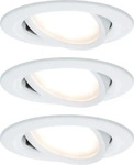 Paulmann 93080 LED Einbauleuchte Nova Plus Coin Basisset 84mm 50&deg; Coin 3x6W 3x470lm