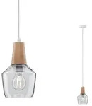 Paulmann 79745 Neordic Pendelleuchte Ylvie E27 max. 20W Holz/Glas Klar dimmbar