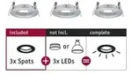 Paulmann 92484 Einbauleuchte Choose Basisset starr IP44 rund 78mm max. 3x10W dimmbar