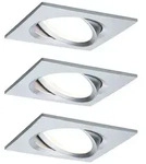 Paulmann 93680 LED Einbauleuchte Nova Plus Coin Basisset schwenkbar 50&deg; 3x6W 3x470lm