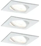 Paulmann 93454 LED Einbauleuchte Nova Coin Basisset schwenkbar eckig 84x84mm...