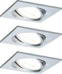 Paulmann 93474 LED Einbauleuchte 3-Step-Dim Nova Basisset schwenkbar 50&deg; GU10 3x6,5W