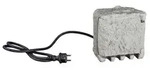 Heitronic 4-fach Energieverteiler Stein Polyresin in Farbe grau 1.5m Anschlusskabel