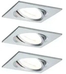 Paulmann 93456 LED Einbauleuchte Nova Coin Basisset schwenkbar eckig 84x84mm 50&deg;