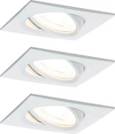 Paulmann 93436 LED Einbauleuchte Nova Basisset schwenkbar eckig 84x84mm 50&deg;...