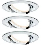 Paulmann 93470 LED Einbauleuchte 3-Step-Dim Nova Basisset schwenkbar 50&deg; GU10 3x6,5W