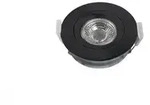 Heitronic LED Einbaustrahler DL6809 7W 525lm schwarz mit dimm to warm Funktion