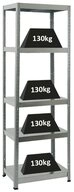 PROREGAL&reg; Schwerlastregal Metallsteckregal STEEL EAGLE mit 5 Stahlb&ouml;den...