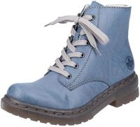 Schn&uuml;rboots RIEKER, Damen, Gr. 36, blau (royalblau), Lederimitat, unifarben, Schuhe