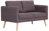 vidaXL Sofa, 2-Sitzer-Sofa Stoff Taupe