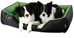 BedDog Tierbett Hundebett LUPI mit Rand, Bezug abnehmbar gr&uuml;n|schwarz 110 cm x...