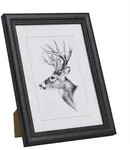 Woltu Bilderrahmen, f&uuml;r 1 Bilder (1 St), Artos Stil Holzrahmen Fotogalerie schwarz