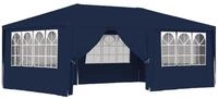 vidaXL Pavillon, Profi-Partyzelt mit Seitenw&auml;nden 4&times;6 m Blau 90 g/m&sup2;