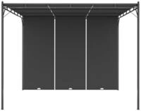 vidaXL Pavillon, Gartenpavillon mit Seitenvorhang 3x3x2,25 m Anthrazit