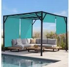 MCW Pergola Beja-3x3, BxTxH: 305x305x212 cm, mit Schiebedach, Mit Wasserablauf&ouml;sen,