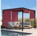 MCW Pergola Beja-3x3, BxTxH: 305x305x212 cm, mit Schiebedach, Mit Wasserablauf&ouml;sen,