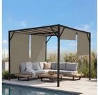 MCW Pergola Beja-3x3, BxTxH: 305x305x212 cm, mit Schiebedach, Mit Wasserablauf&ouml;sen,