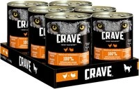 CRAVE CRAVE&trade; Hund Dose mit Huhn und Truthahn 6 x 400g, Nassfutter f&uuml;r: Hunde