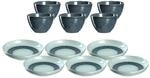 Geschirr-Set LEONARDO "Tellerset Matera 12er Set", blau, 12, Keramik,...