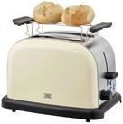 KHG Toaster Creme, Auftau- und Aufw&auml;rmfunktion, 6 Br&auml;unungsstufen, 2 kurze