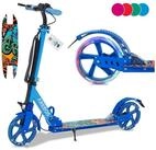Arebos Tretroller LED-Reifen, faltbar, h&ouml;henverstellbar, inkl.Klinge l& Bremsen 100
